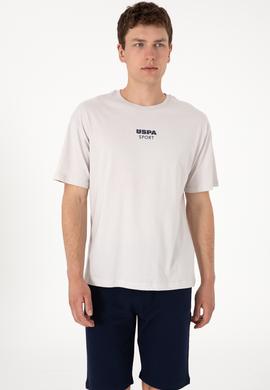 Erkek Comfort Fit Bisiklet Yaka Açık Gri Tişört - 50299970009