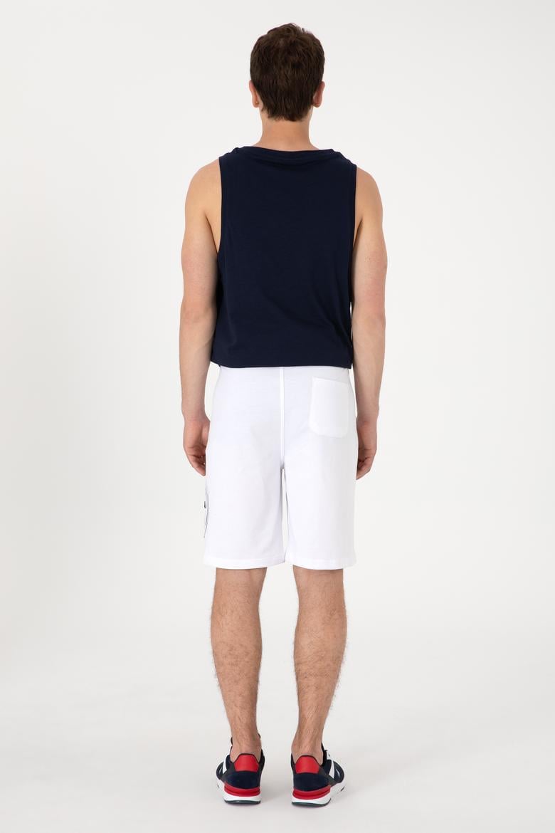 Erkek Beyaz Örme Şort - 50300150006