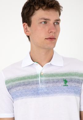 Erkek Regular Fit Polo Yaka Mavi Tişört - 50300365017