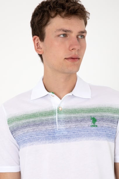 Erkek Regular Fit Polo Yaka Mavi Tişört