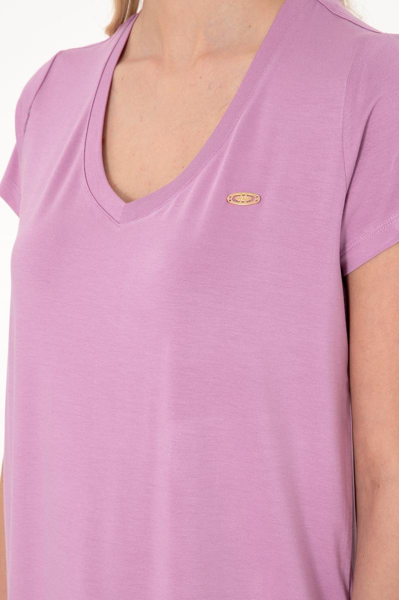 Kadın Fuşya Basic Tişört