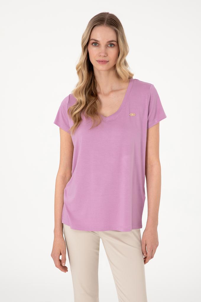 Kadın Fuşya Basic Tişört