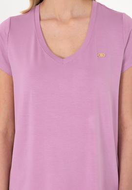 Kadın Fuşya Basic Tişört - 50300829083