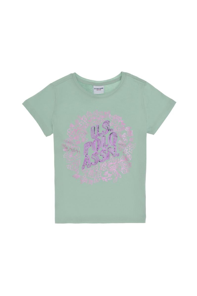 Kız Çocuk Su Yeşili Tişört