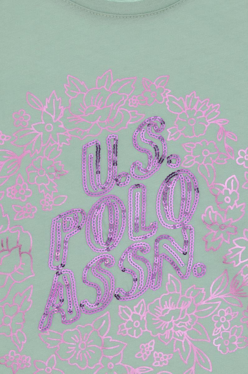 Kız Çocuk Su Yeşili Tişört