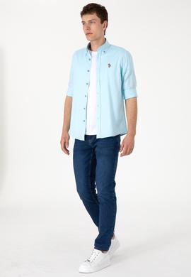 Erkek Aqua Uzun Kollu Basic Gömlek - 50297897059