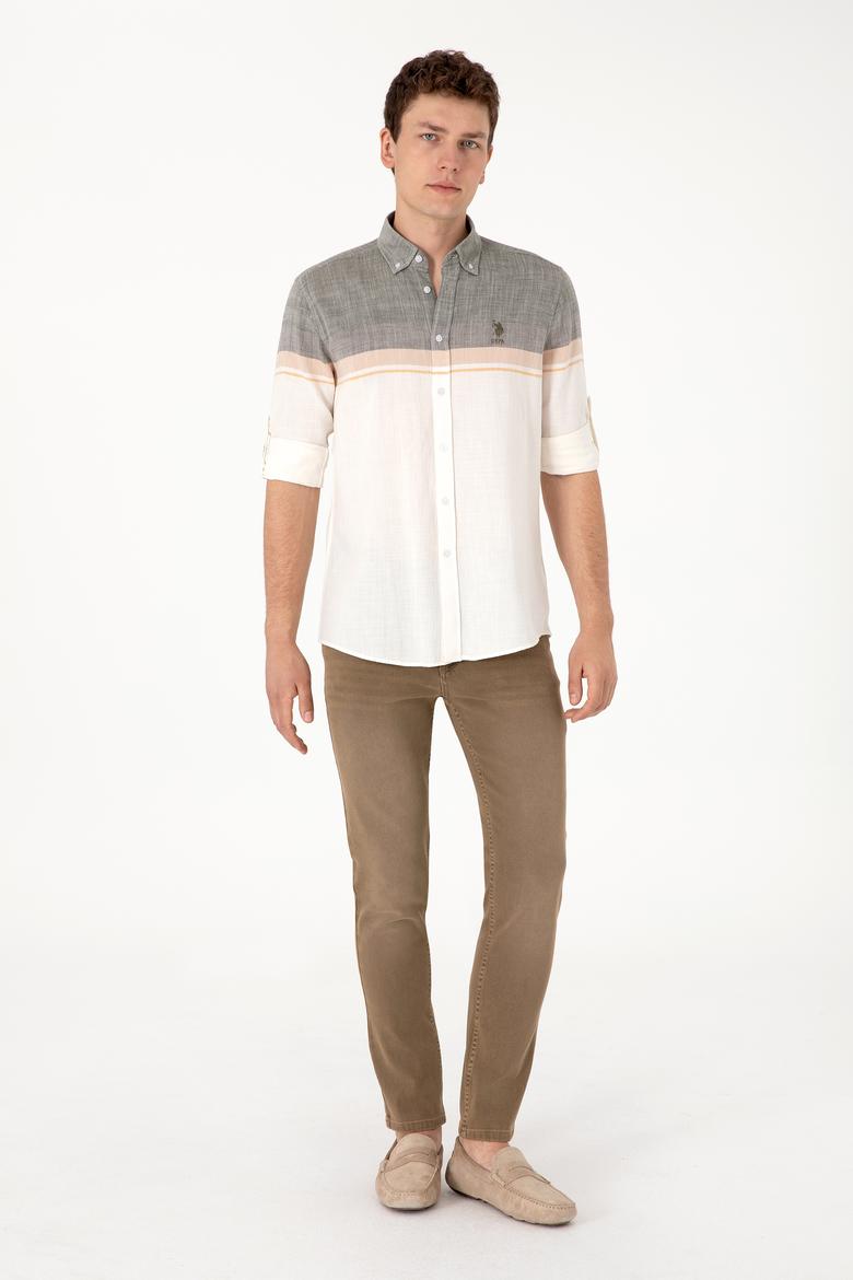 Erkek Kahverengi Jean Pantolon