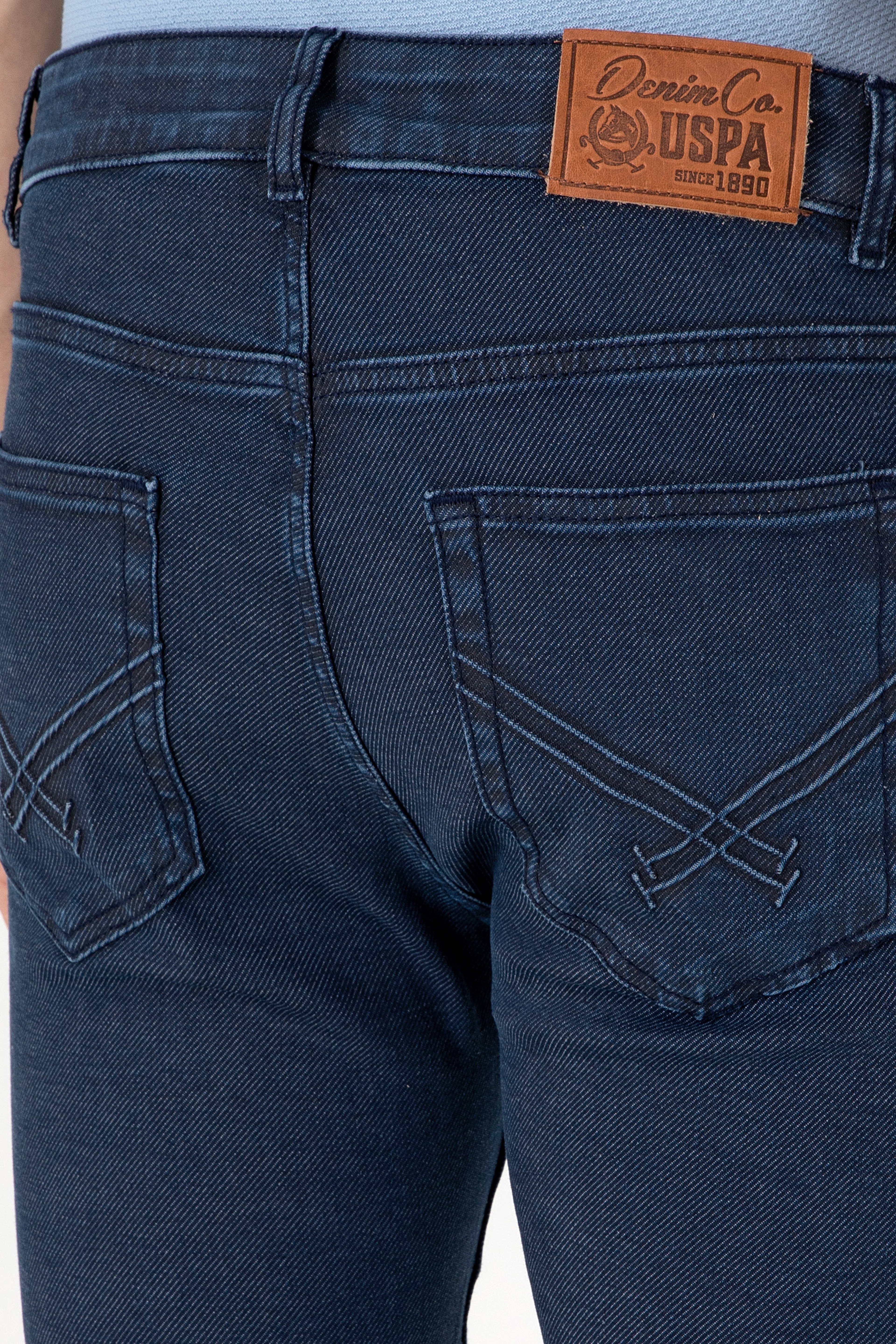 Erkek Lacivert Jean Pantolon - Image 6