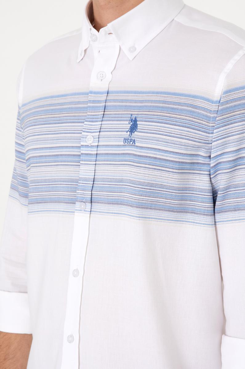 Erkek Mavi Uzun Kollu Gömlek