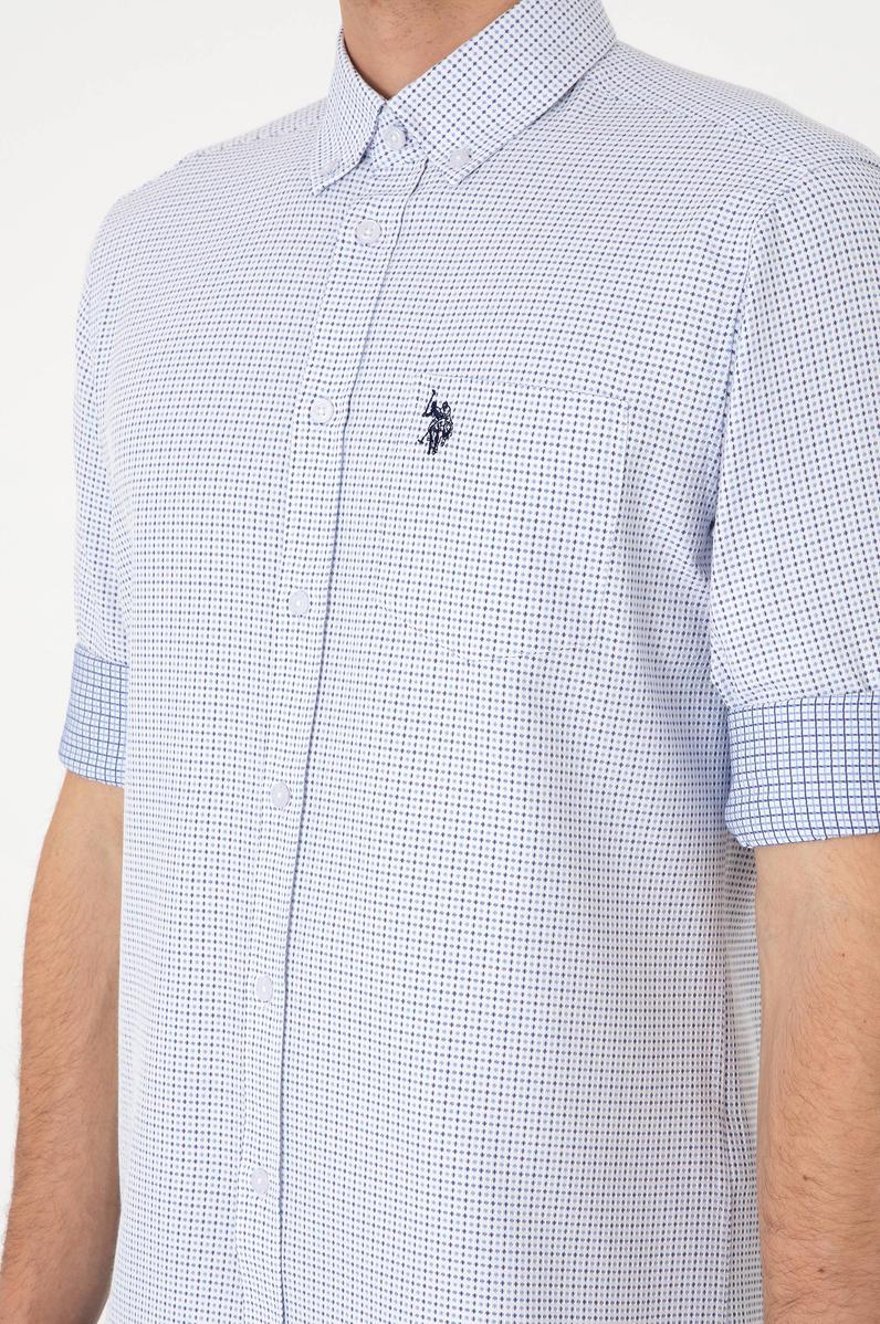 Erkek Mavi Cepli Uzun Kollu Gömlek