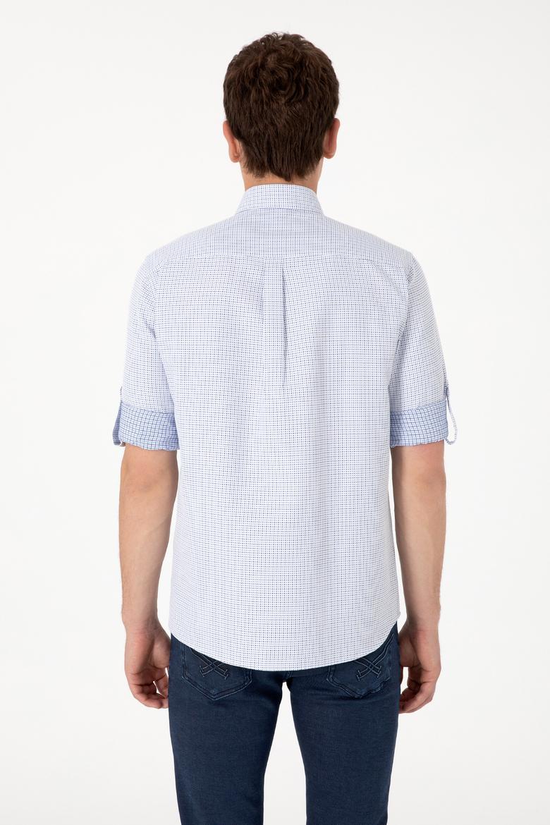 Erkek Mavi Cepli Uzun Kollu Gömlek - 50306363006