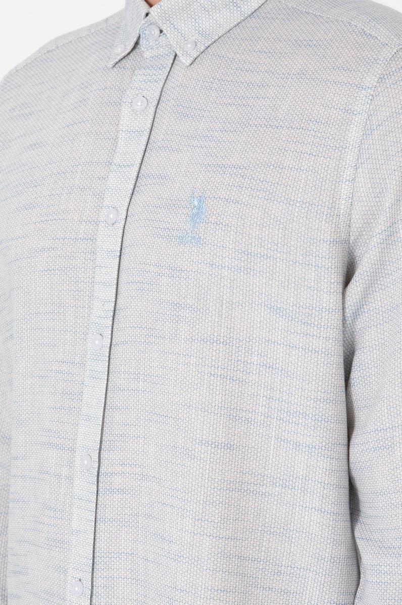 Erkek Açık Mavi Uzun Kollu Gömlek