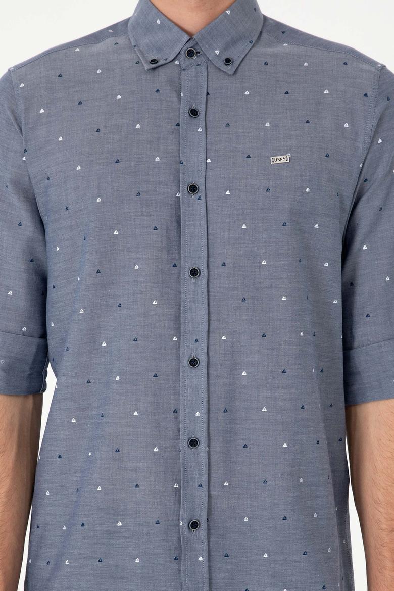 Erkek Açık Lacivert Uzun Kollu Gömlek - 50300477009