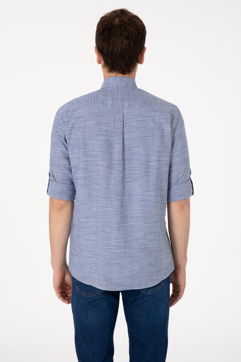 Erkek Lacivert Uzun Kollu Gömlek - 50300119007