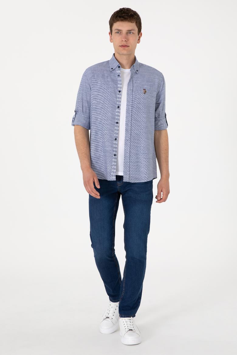 Erkek Lacivert Uzun Kollu Gömlek - 50300119007