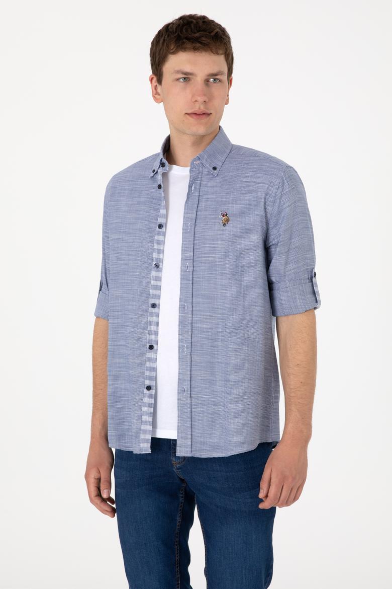 Erkek Lacivert Uzun Kollu Gömlek - 50300119007