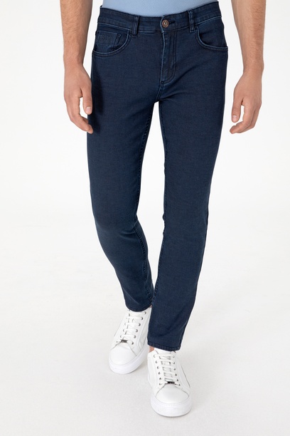 Erkek Lacivert Jean Pantolon