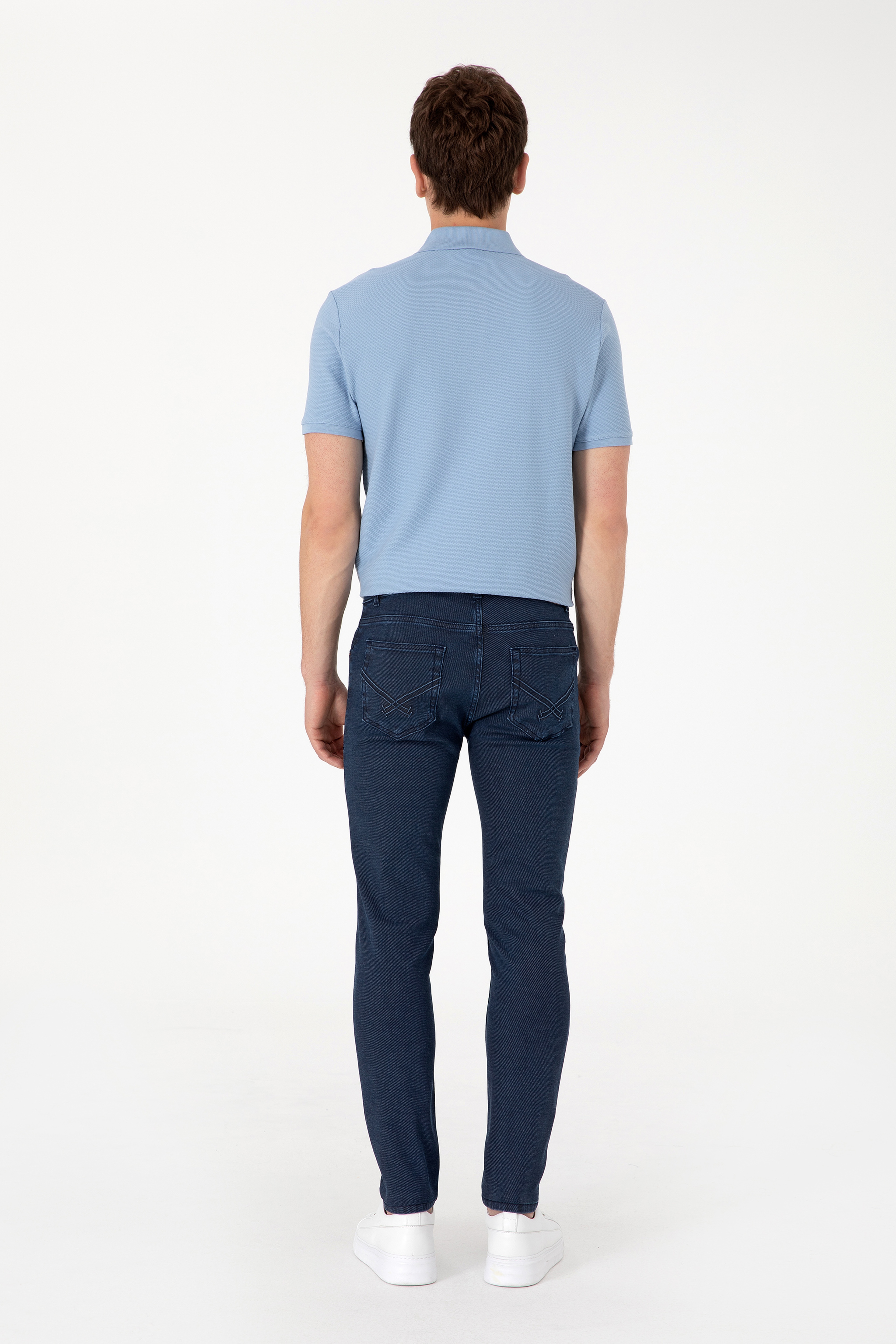 Erkek Lacivert Jean Pantolon - Image 4
