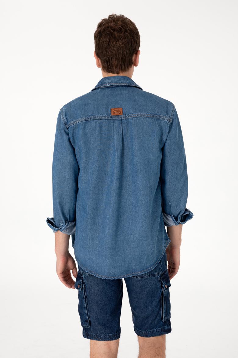 Erkek Mavi Jean Gömlek - 50304388004