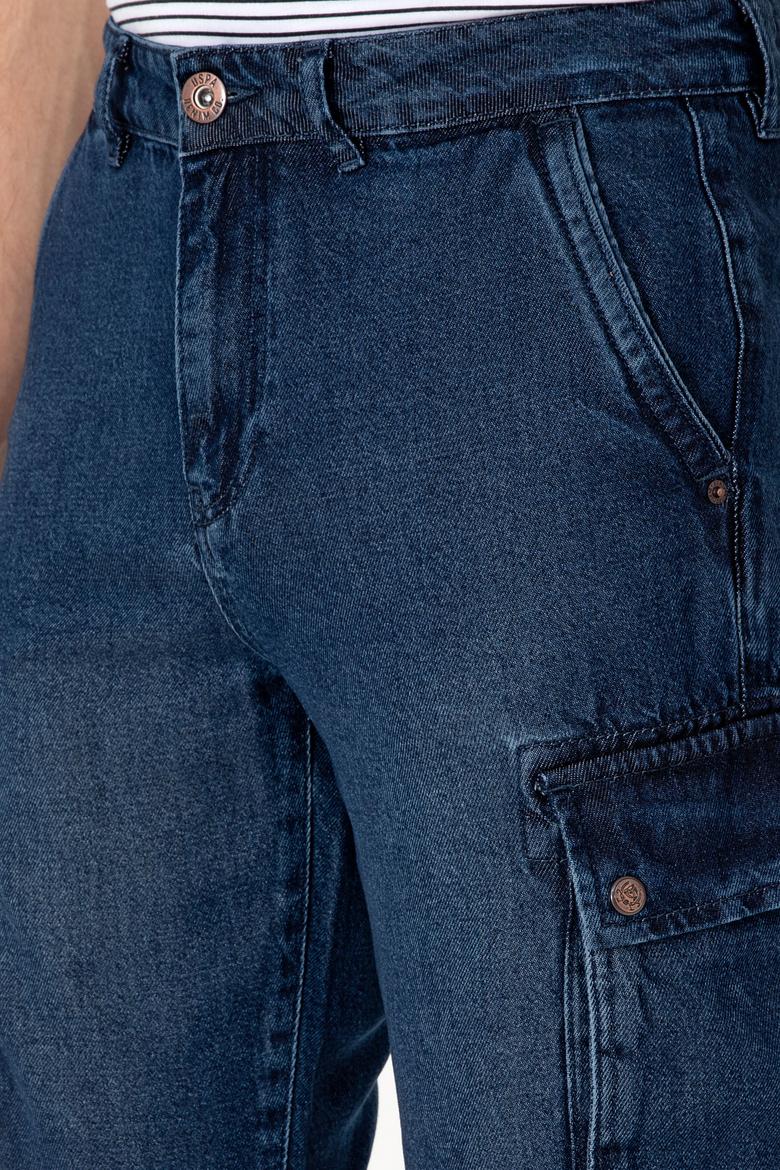 Erkek Koyu Mavi Jean Şort - 50304389011