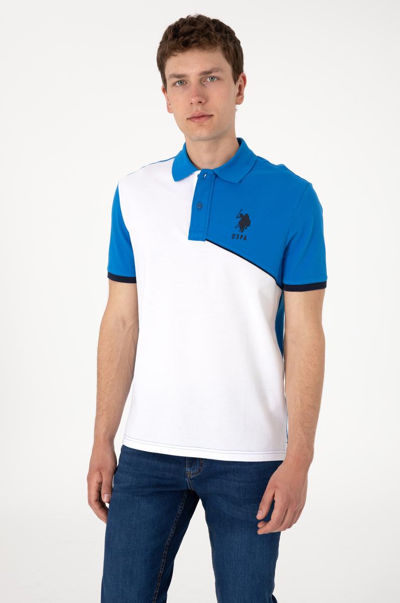 Erkek Regular Fit Polo Yaka Kobalt Mavi Tişört