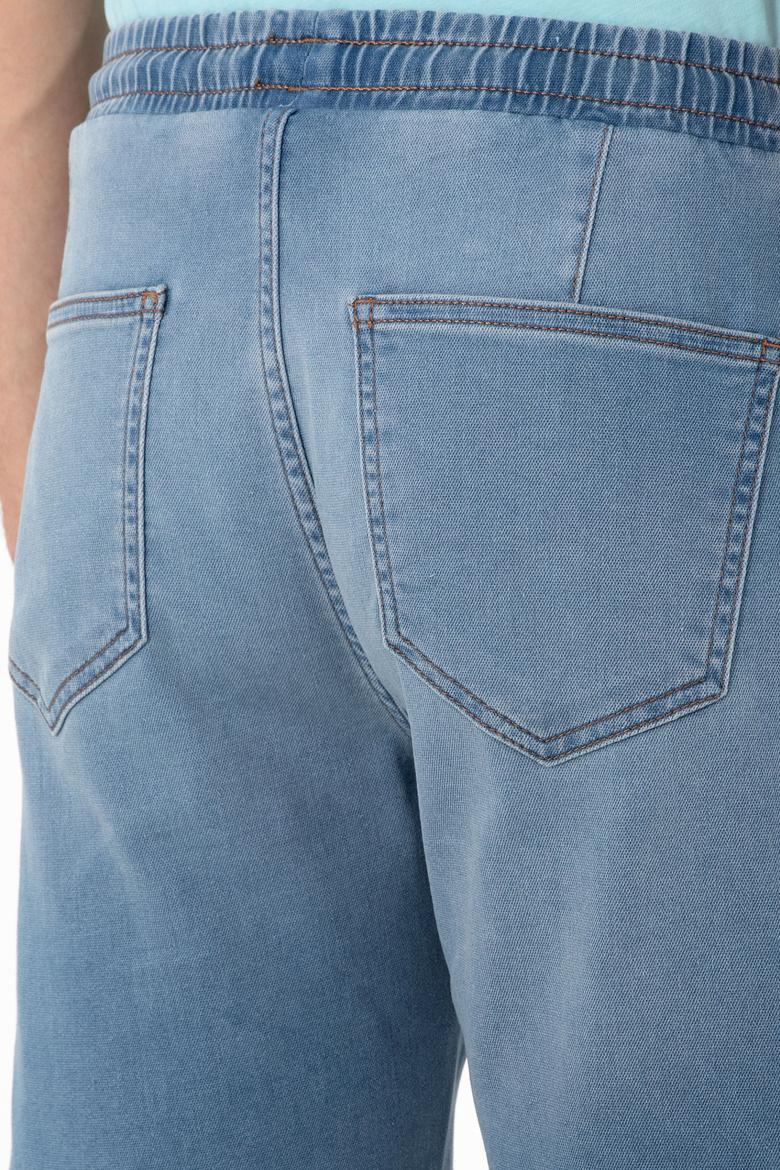 Erkek Açık Mavi Jean Şort - 50301857018