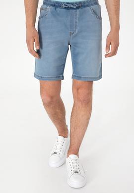 Erkek Açık Mavi Jean Şort - 50301857018