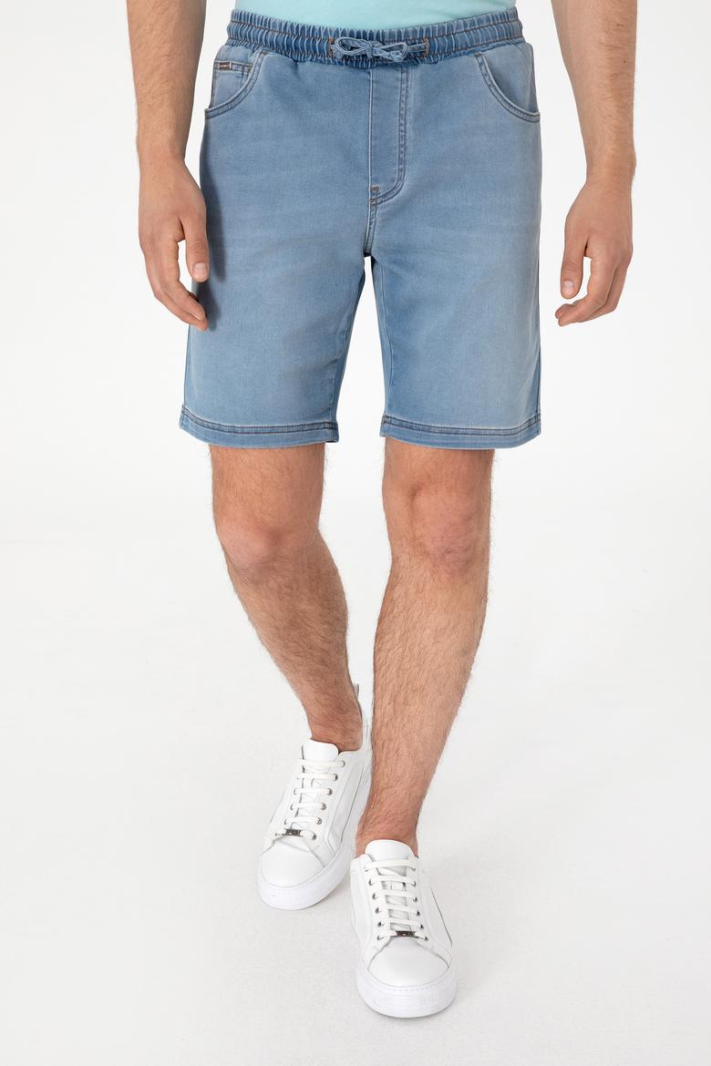 Erkek Açık Mavi Jean Şort - 50301857018