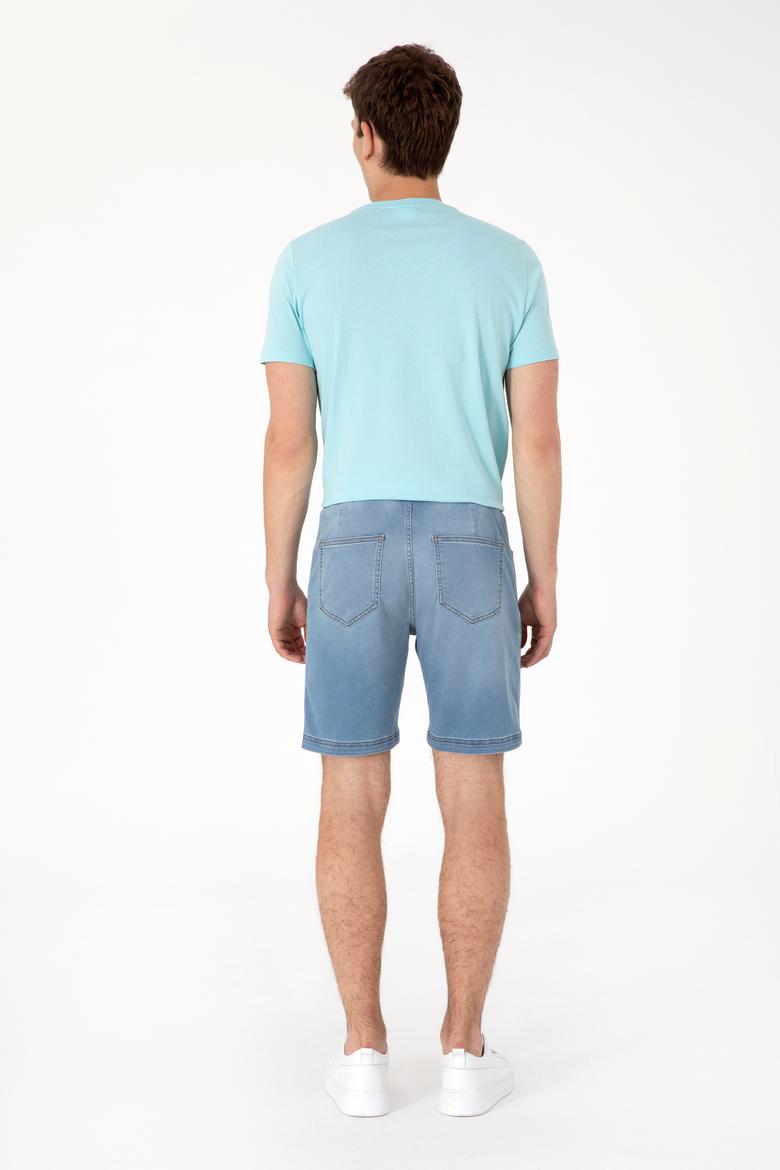 Erkek Açık Mavi Jean Şort - 50301857018