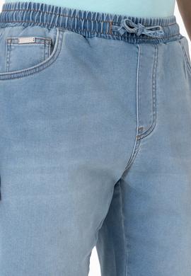 Erkek Açık Mavi Jean Şort - 50301857018