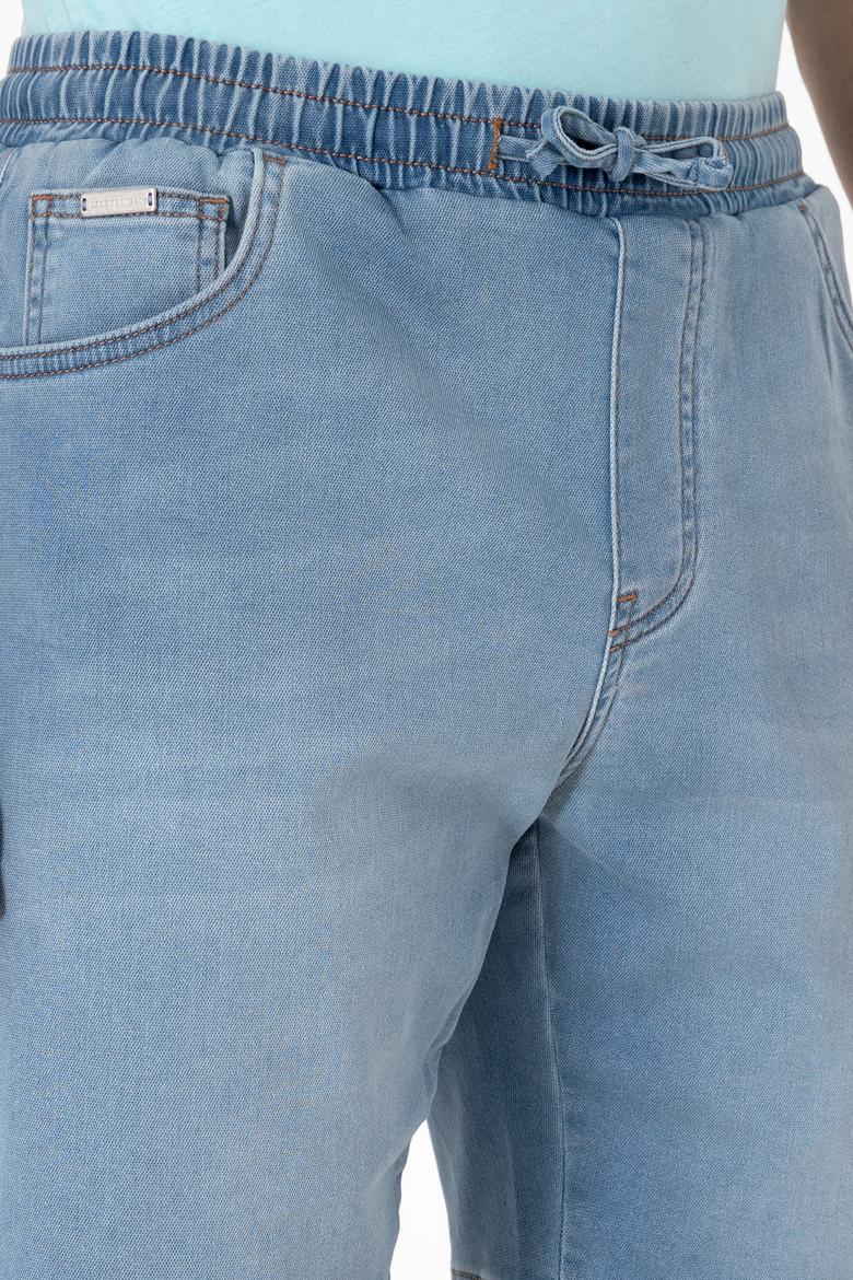 Erkek Açık Mavi Jean Şort - 50301857018