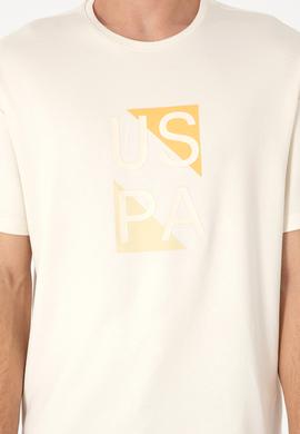 Erkek Comfort Fit Krem Bisiklet Yaka Tişört - 50299882027