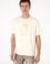 Erkek Comfort Fit Krem Bisiklet Yaka Tişört