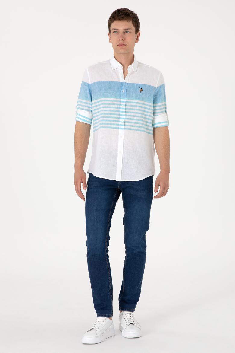 Erkek Açık Mavi Uzun Kollu Gömlek - 50300105004