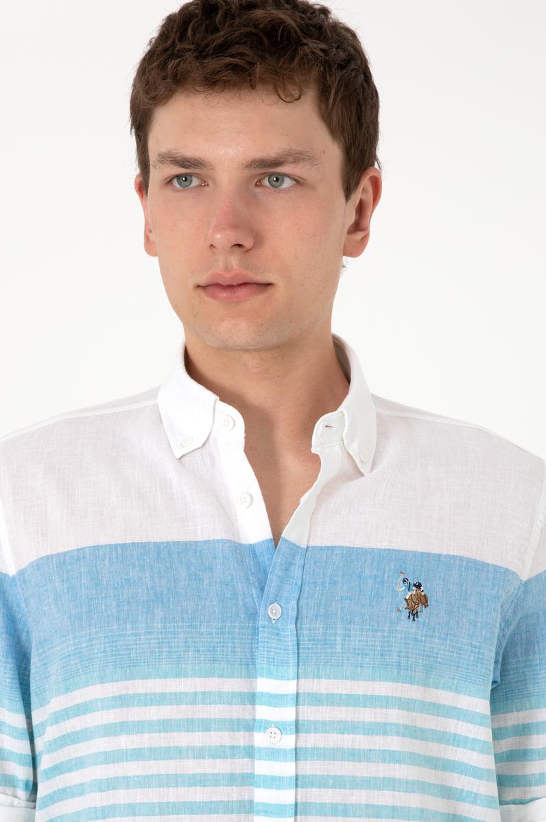 Erkek Açık Mavi Uzun Kollu Gömlek