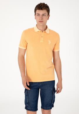 Erkek Slim Fit Polo Yaka Kavun Yıkamalı Basic Tişört - 50298053151