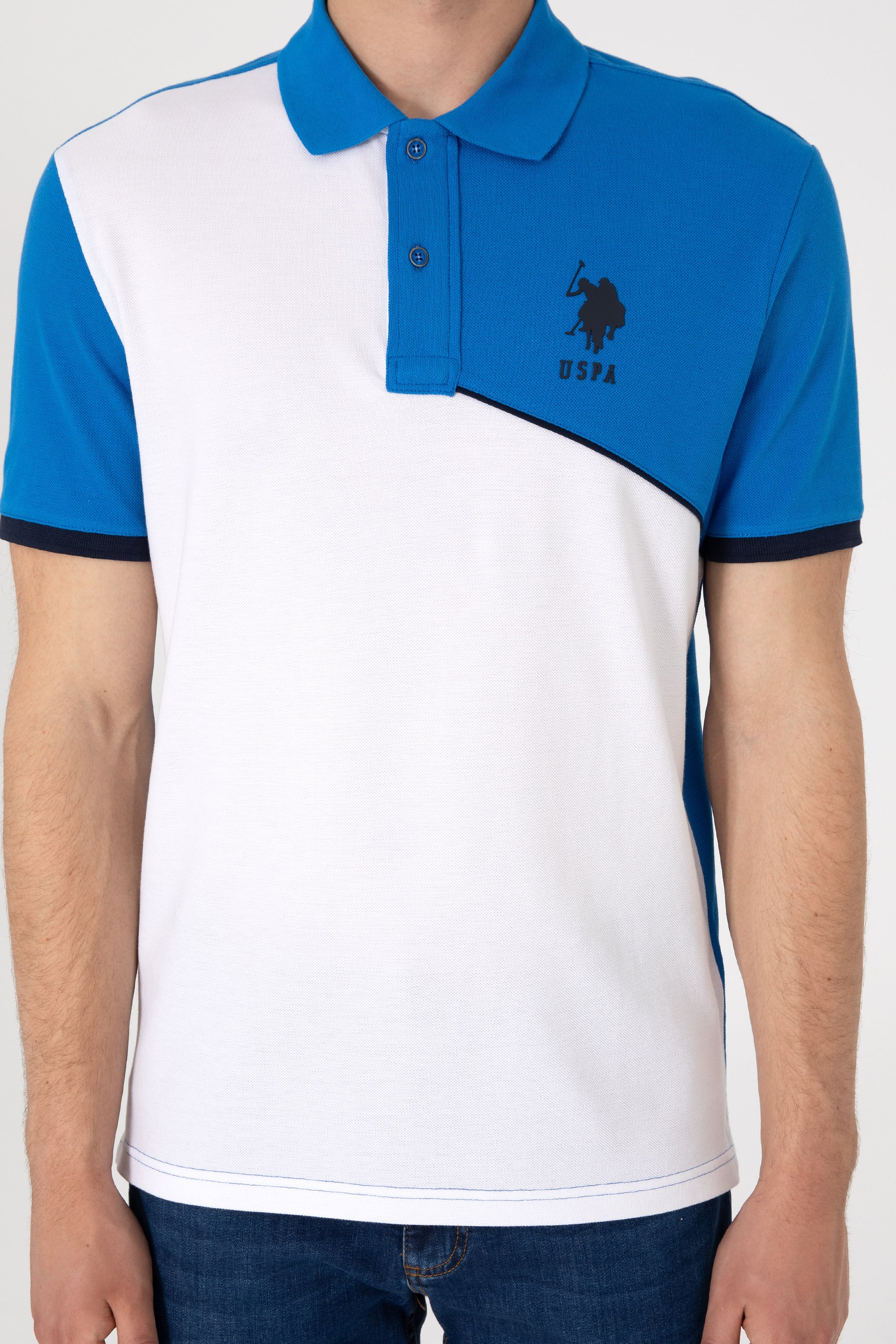 Erkek Regular Fit Polo Yaka Kobalt Mavi Tişört - Image 7