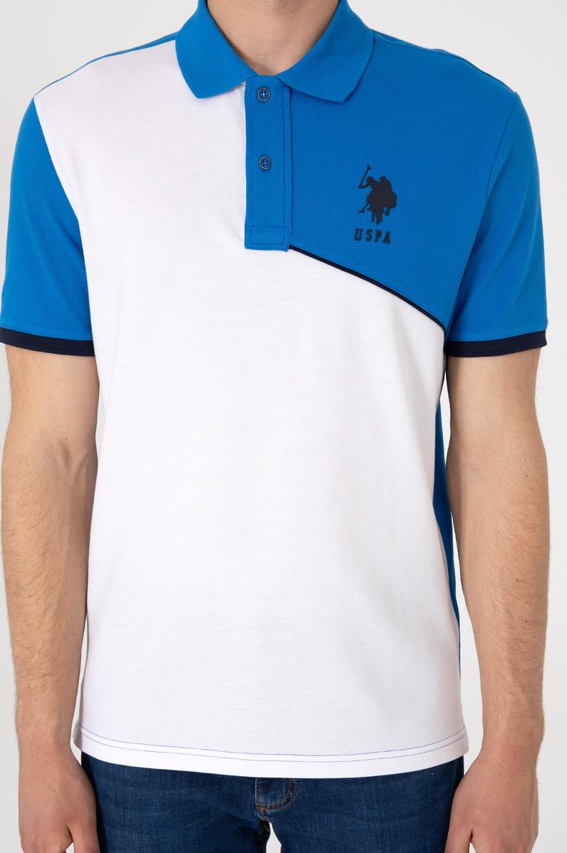 Erkek Regular Fit Polo Yaka Kobalt Mavi Tişört