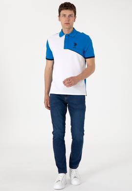 Erkek Regular Fit Polo Yaka Kobalt Mavi Tişört - 50299821017