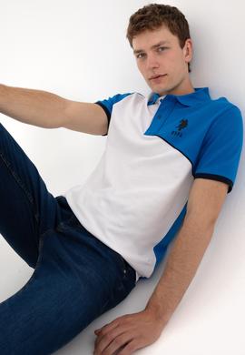 Erkek Regular Fit Polo Yaka Kobalt Mavi Tişört - 50299821017