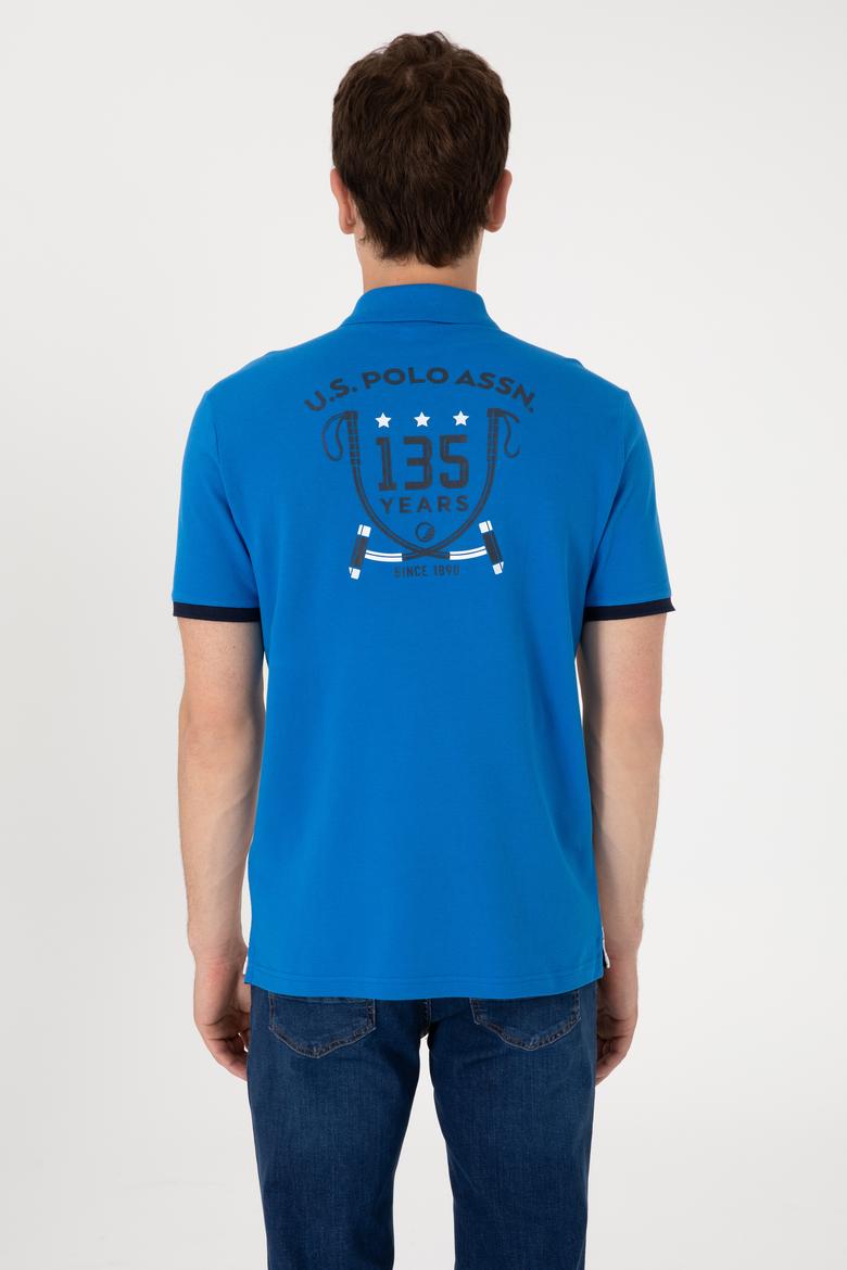 Erkek Regular Fit Polo Yaka Kobalt Mavi Tişört - 50299821017