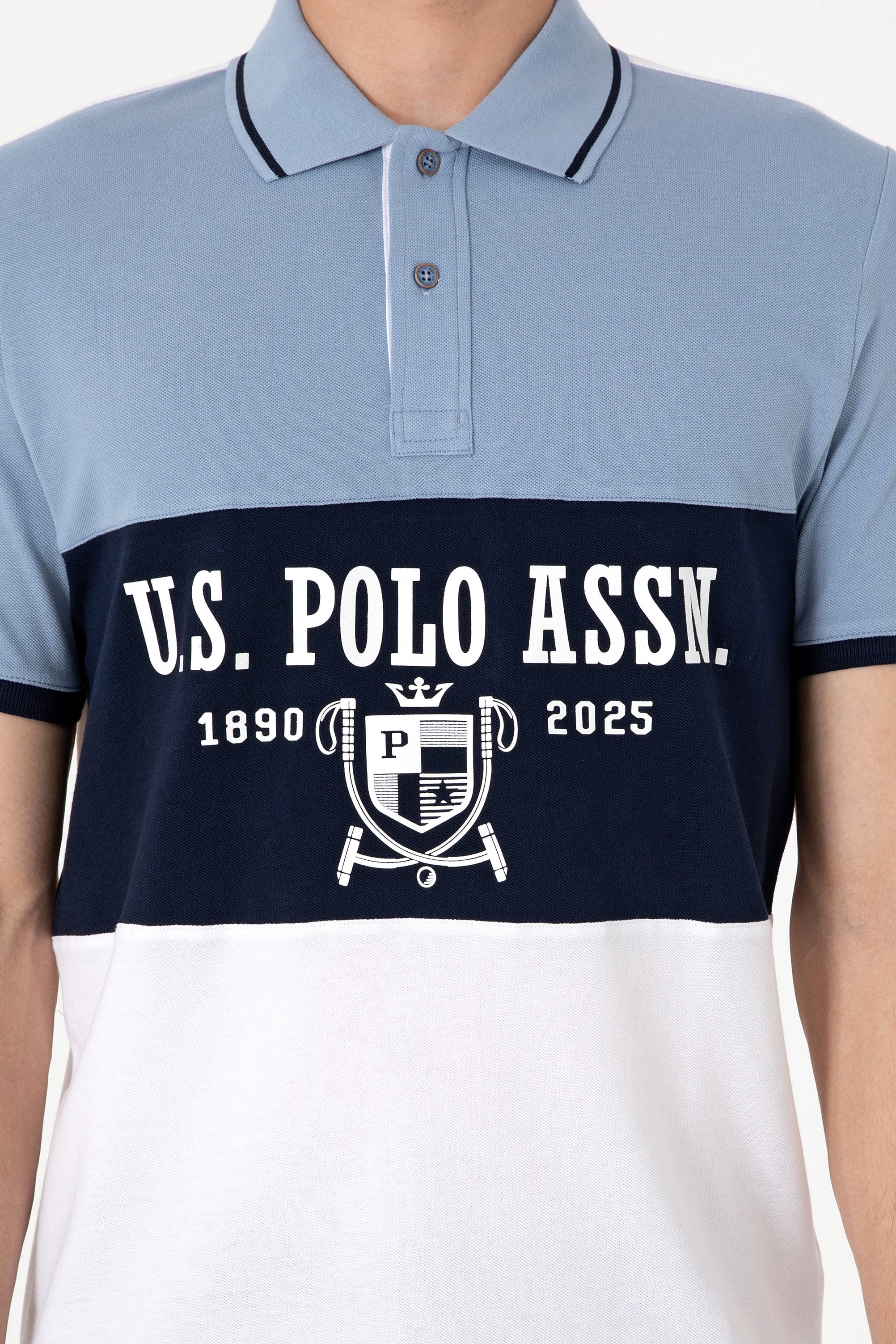Erkek Regular Fit Polo Yaka Beyaz Tişört - Image 6