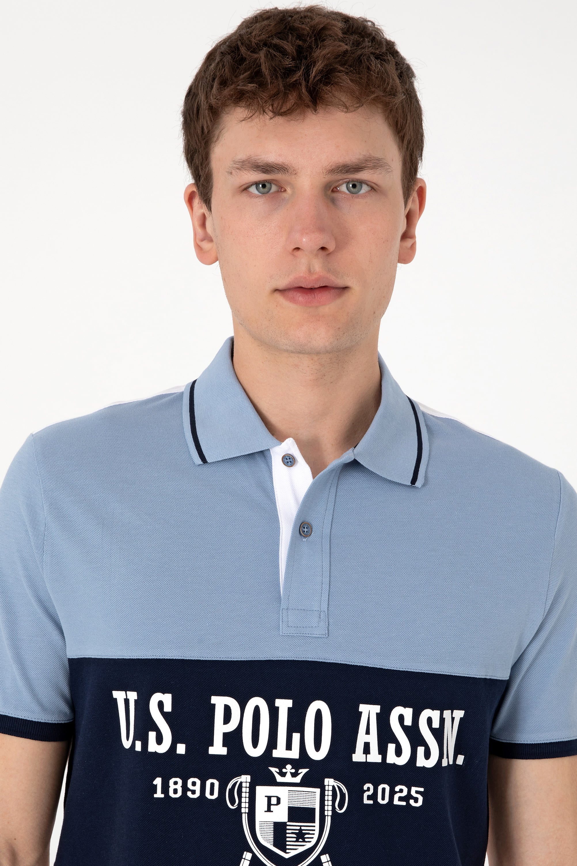 Erkek Regular Fit Polo Yaka Beyaz Tişört