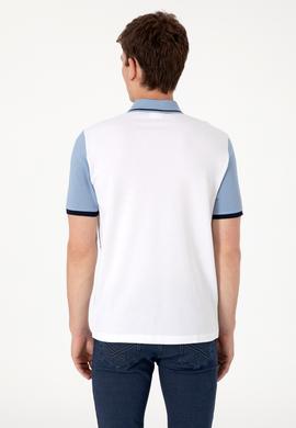 Erkek Regular Fit Polo Yaka Beyaz Tişört - 50299817017