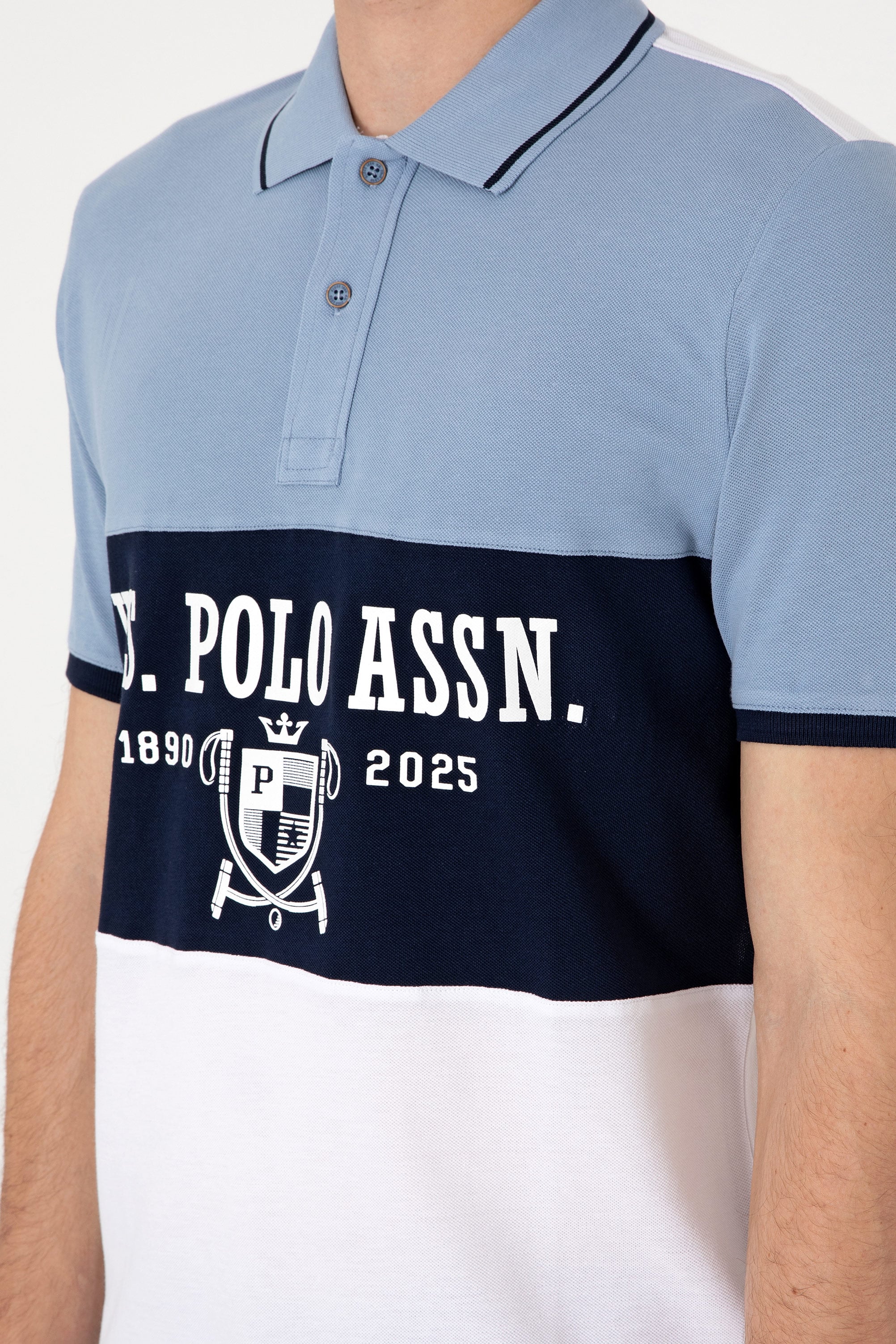 Erkek Regular Fit Polo Yaka Beyaz Tişört - Image 7