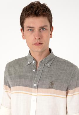 Erkek Haki Uzun Kollu Gömlek - 50306336024