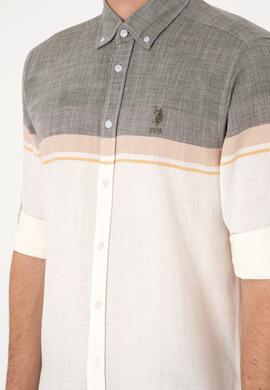 Erkek Haki Uzun Kollu Gömlek - 50306336024