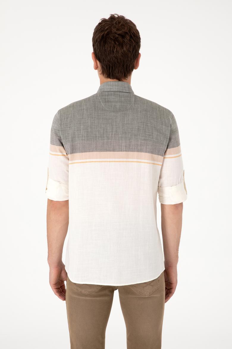 Erkek Haki Uzun Kollu Gömlek - 50306336024