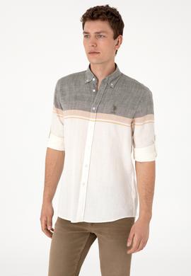 Erkek Haki Uzun Kollu Gömlek - 50306336024