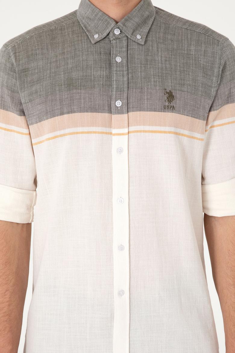 Erkek Haki Uzun Kollu Gömlek - 50306336024